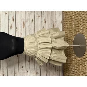 Michael Michael Kors casual tan cotton three-tiered ruffled skirt Size 4